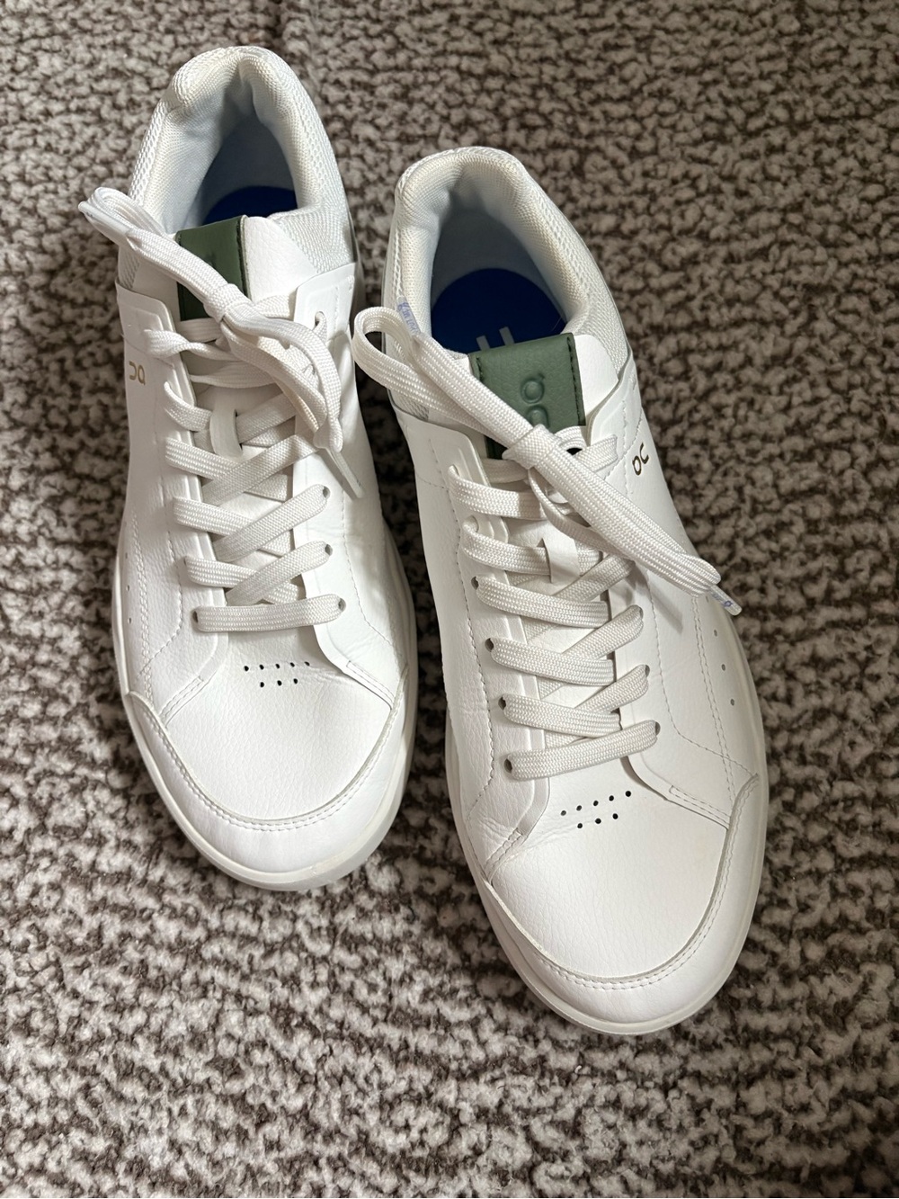 On Running THE ROGER Women’s Sneakers White Leather CloudTec Roger Federer Size